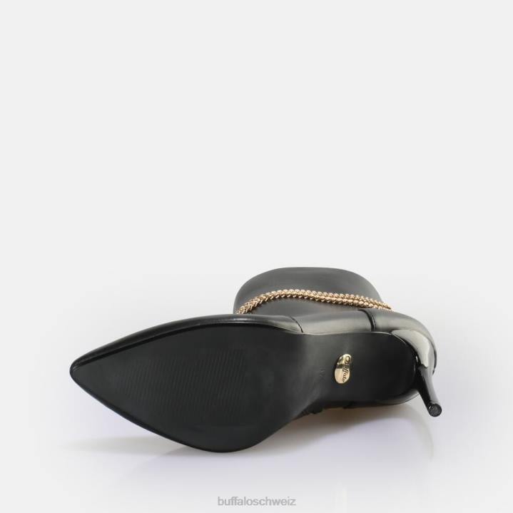 Buffalo Juliet Chain Ankleboot Stiefeletten vegan 846Z653 Schwarz|Stiefel