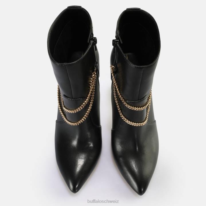 Buffalo Juliet Chain Ankleboot Stiefeletten vegan 846Z653 Schwarz|Stiefel