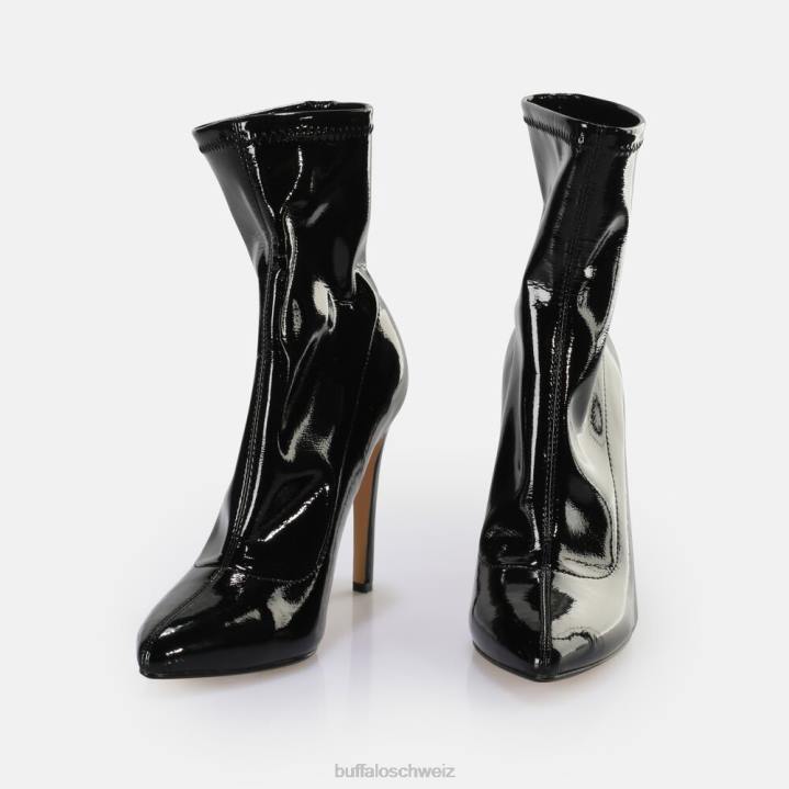 Buffalo Marjorie Sockboot Mid Ankle Boot vegan 846Z627 Schwarz|Stiefel