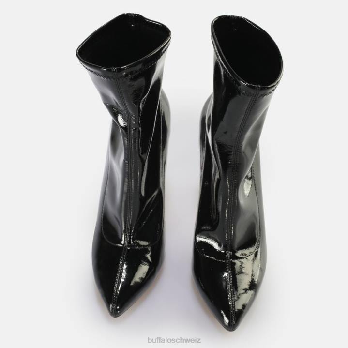 Buffalo Marjorie Sockboot Mid Ankle Boot vegan 846Z627 Schwarz|Stiefel