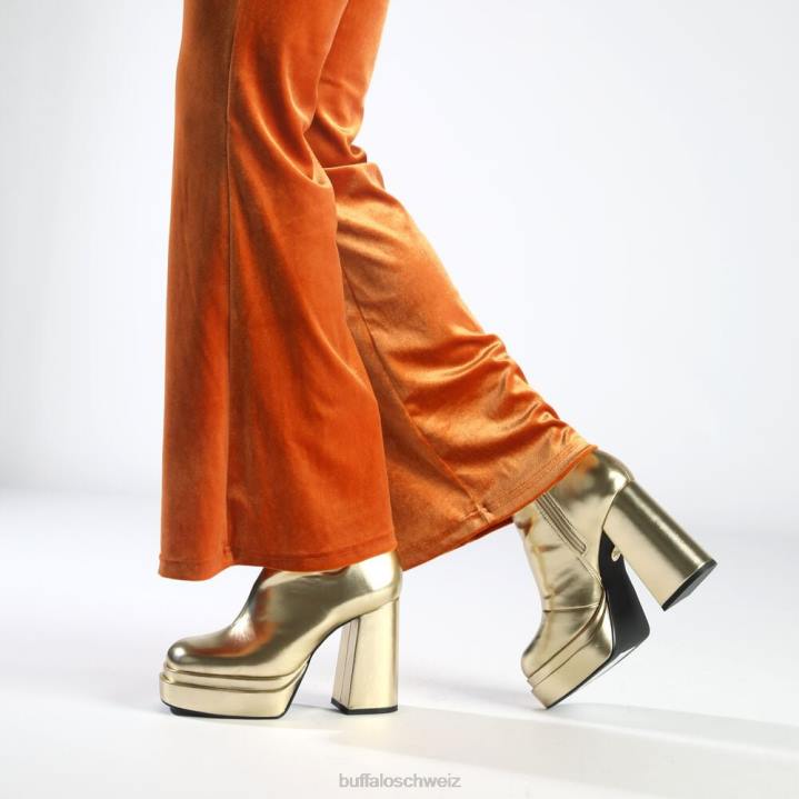 Buffalo May Zip Boot Mid Ankle Boot vegan 846Z534 Gold|Stiefel