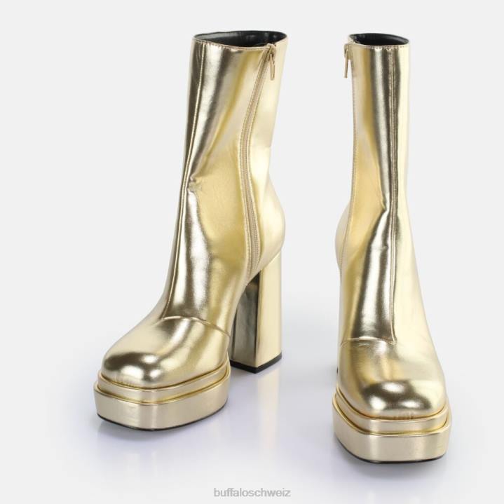 Buffalo May Zip Boot Mid Ankle Boot vegan 846Z534 Gold|Stiefel