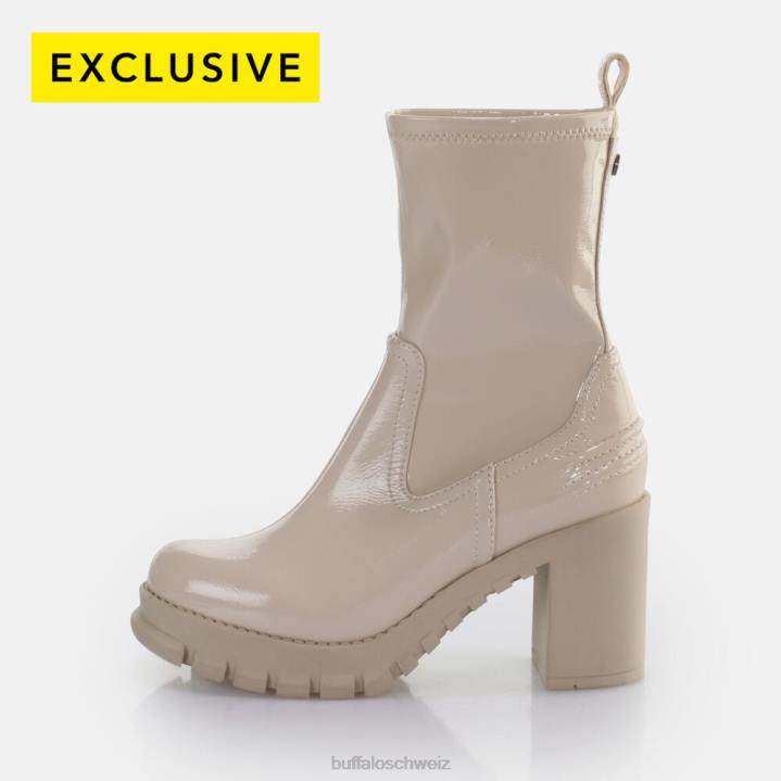 Buffalo Oslo Sock Boot Stiefeletten vegan 846Z518 Creme|Stiefel