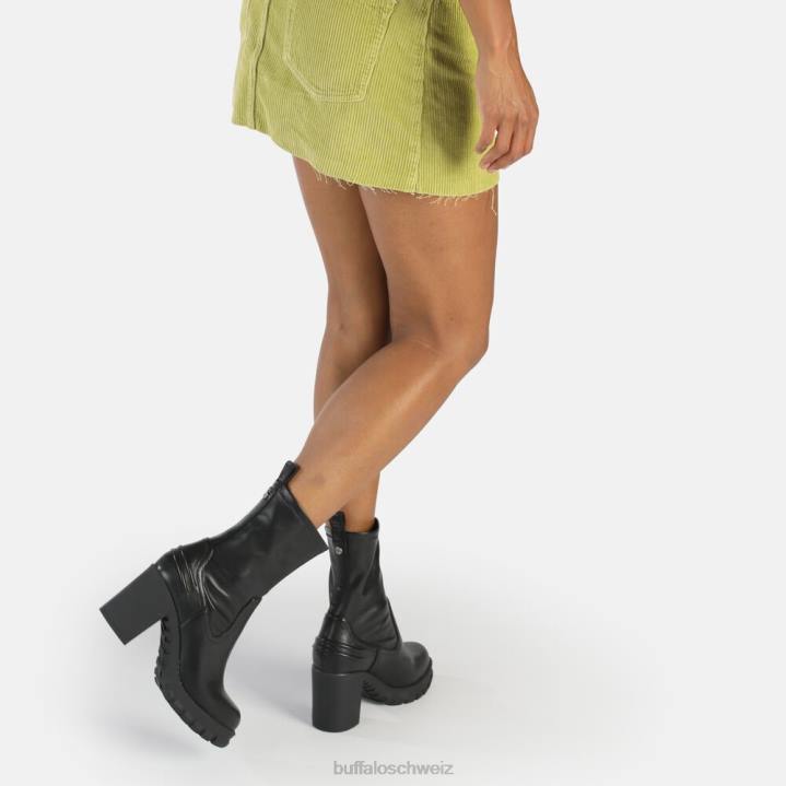 Buffalo Oslo Sockenstiefelette vegan 846Z838 Schwarz|Stiefel