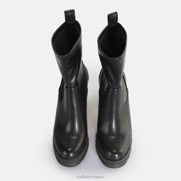 Buffalo Oslo Sockenstiefelette vegan 846Z838 Schwarz|Stiefel