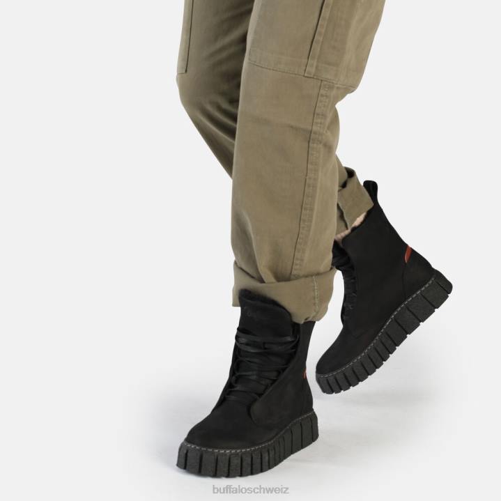 Buffalo Rampa Schnür-Hi-Warm-Stiefelette 846Z464 Schwarz|Stiefel