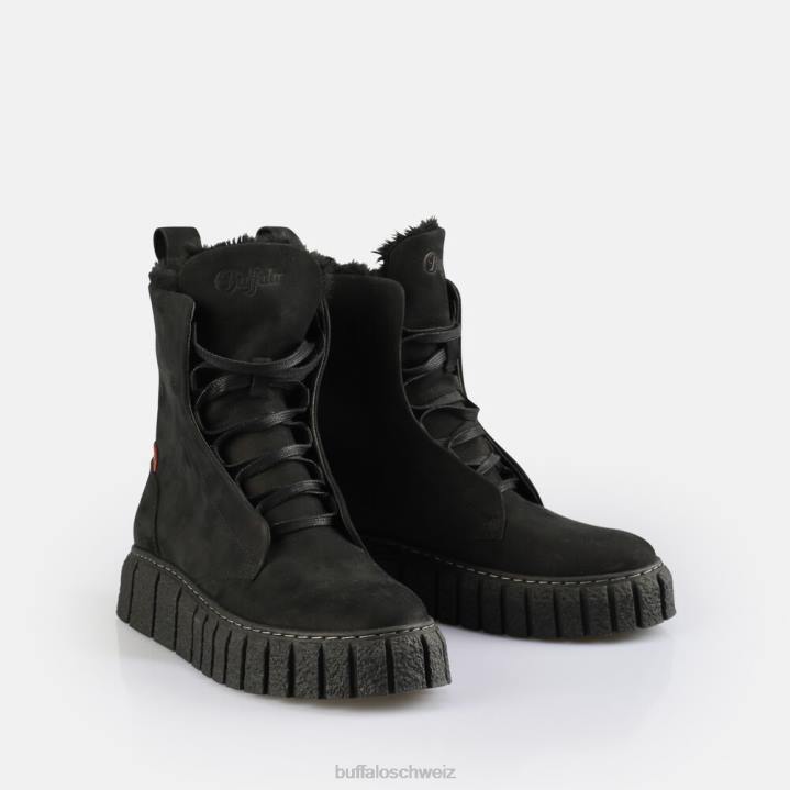 Buffalo Rampa Schnür-Hi-Warm-Stiefelette 846Z464 Schwarz|Stiefel