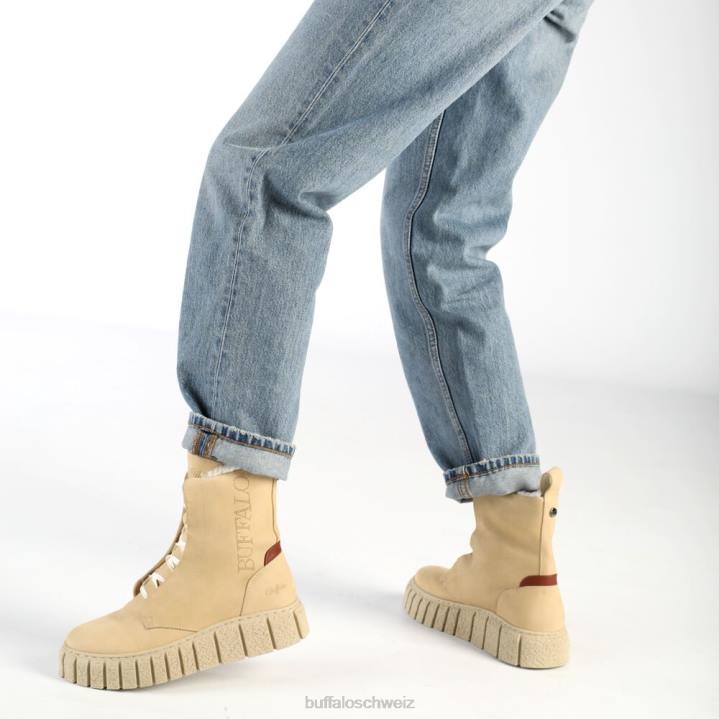Buffalo Rampa Schnür-Hi-Warm-Stiefelette 846Z466 Creme|Stiefel