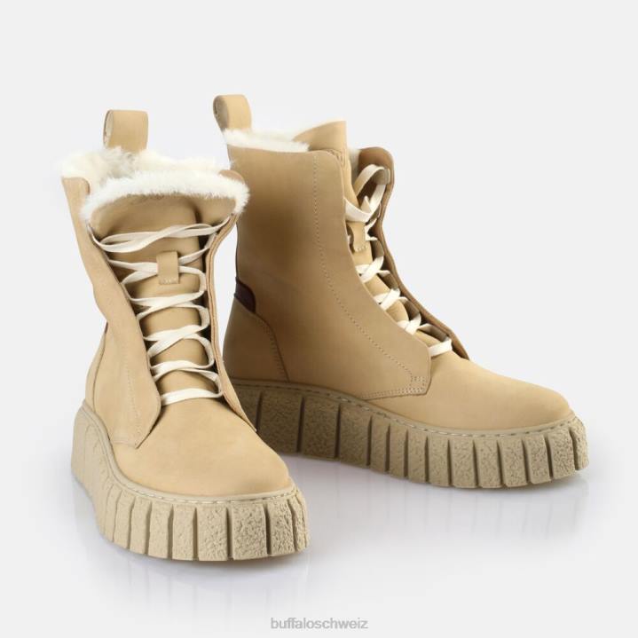 Buffalo Rampa Schnür-Hi-Warm-Stiefelette 846Z466 Creme|Stiefel