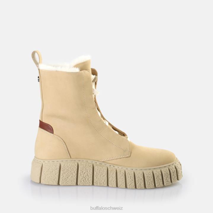 Buffalo Rampa Schnür-Hi-Warm-Stiefelette 846Z466 Creme|Stiefel