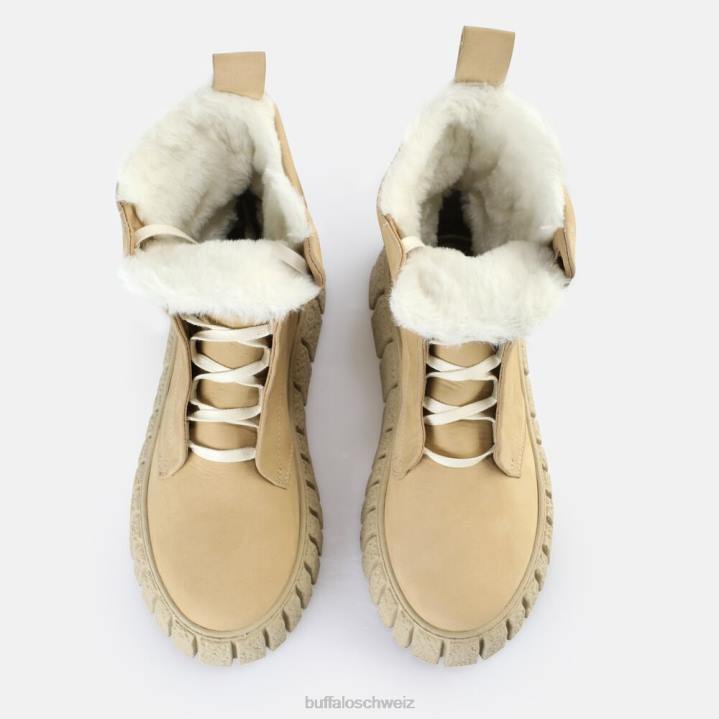 Buffalo Rampa Schnür-Hi-Warm-Stiefelette 846Z466 Creme|Stiefel
