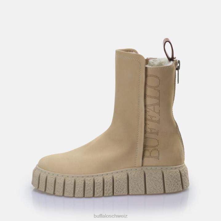 Buffalo Rampa Zip warme Stiefelette 846Z301 Creme|Stiefel