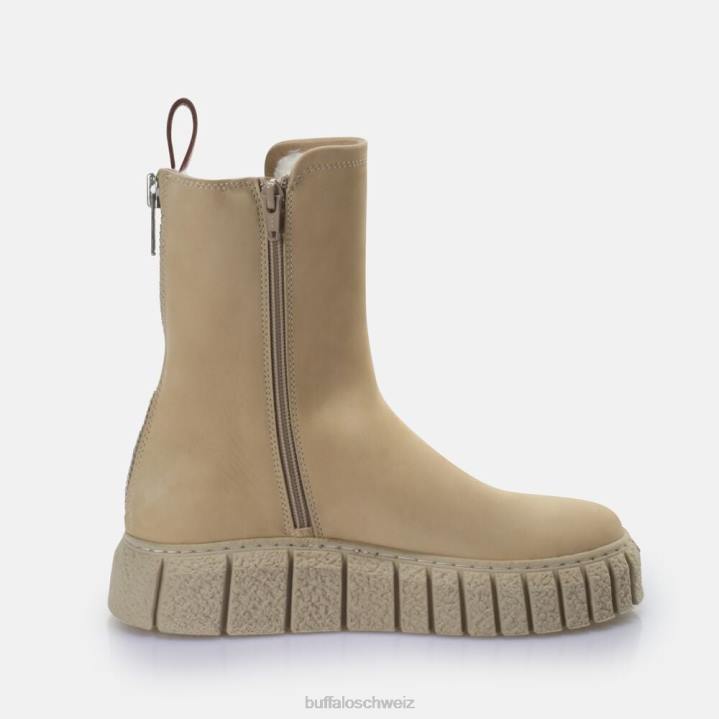Buffalo Rampa Zip warme Stiefelette 846Z301 Creme|Stiefel
