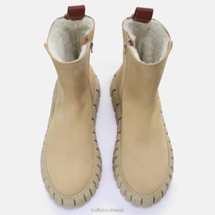 Buffalo Rampa Zip warme Stiefelette 846Z301 Creme|Stiefel