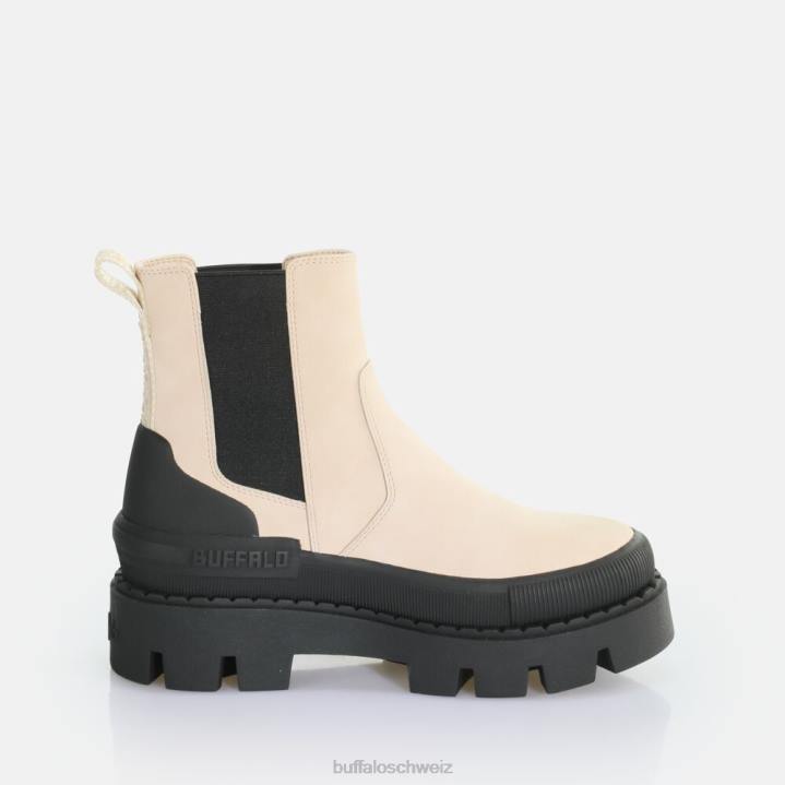 Buffalo Raven Chelsea-Stiefelette vegan 846Z486 creme/schwarz|Stiefel