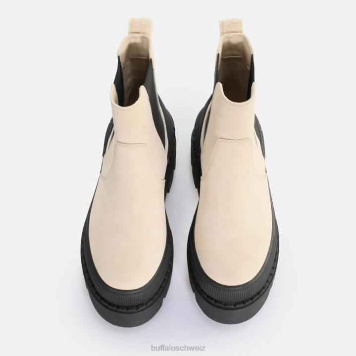 Buffalo Raven Chelsea-Stiefelette vegan 846Z486 creme/schwarz|Stiefel