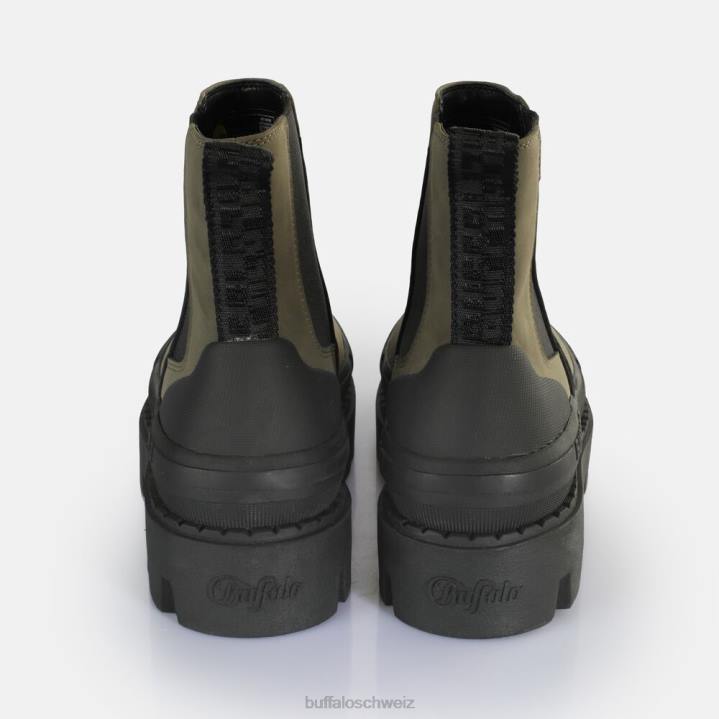 Buffalo Raven Chelsea-Stiefelette vegan 846Z488 Khaki/Schwarz|Stiefel