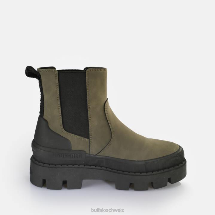 Buffalo Raven Chelsea-Stiefelette vegan 846Z488 Khaki/Schwarz|Stiefel