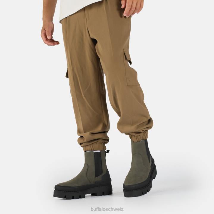 Buffalo Raven Chelsea vegane Stiefeletten 846Z362 Khaki/Schwarz|Stiefel