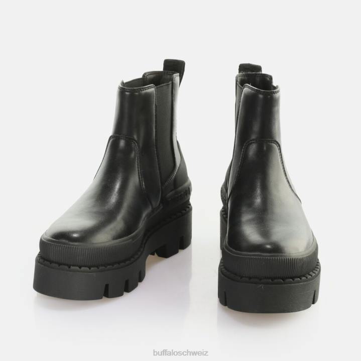 Buffalo Raven Chelsea vegane Stiefeletten 846Z571 Schwarz|Stiefel