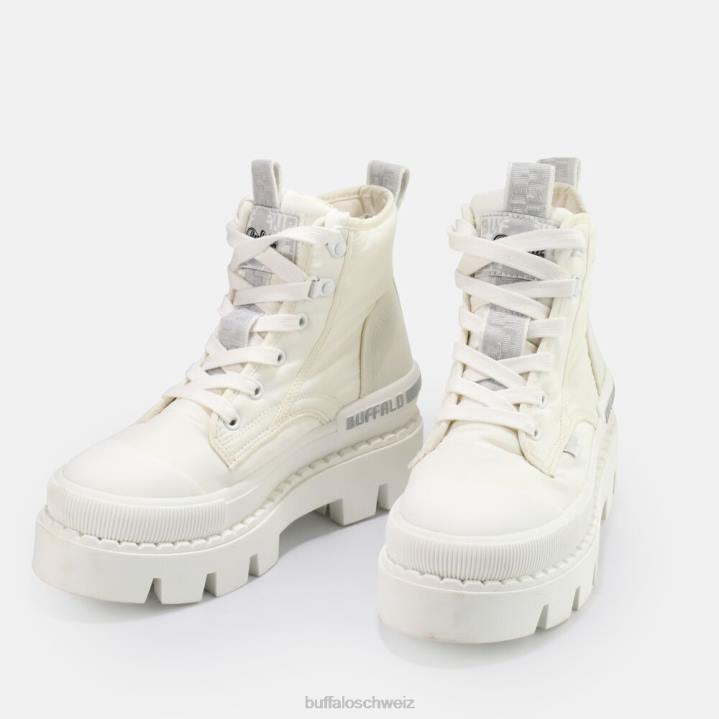 Buffalo Raven Hi Bootie vegan 846Z889 Weiss|Stiefel