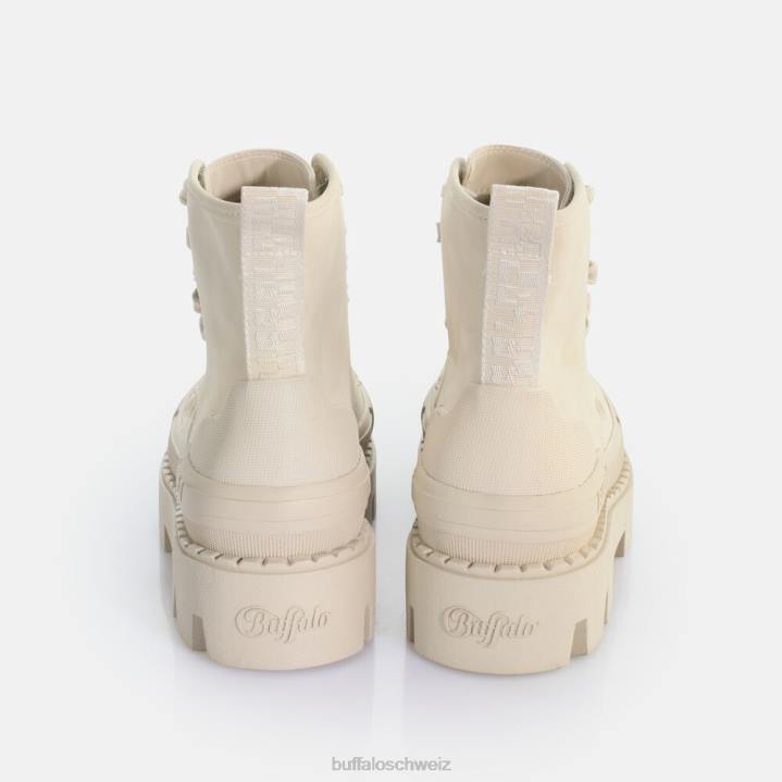 Buffalo Raven Schnür-Hi-Stiefelette vegan 846Z691 Creme|Stiefel