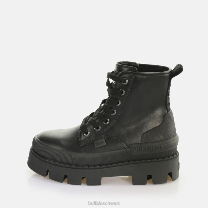 Buffalo Raven Schnür-Hi-Stiefelette vegan 846Z898 Schwarz|Stiefel