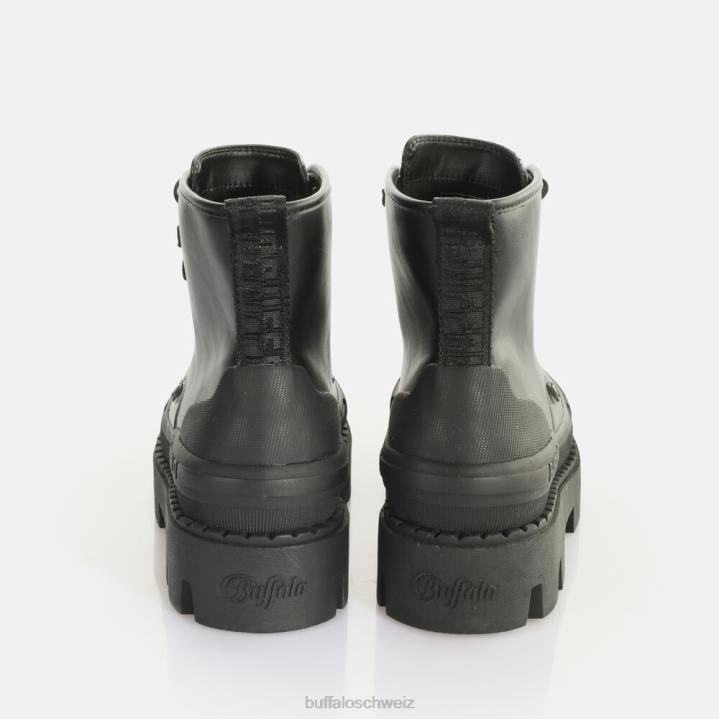 Buffalo Raven Schnür-Hi-Stiefelette vegan 846Z898 Schwarz|Stiefel