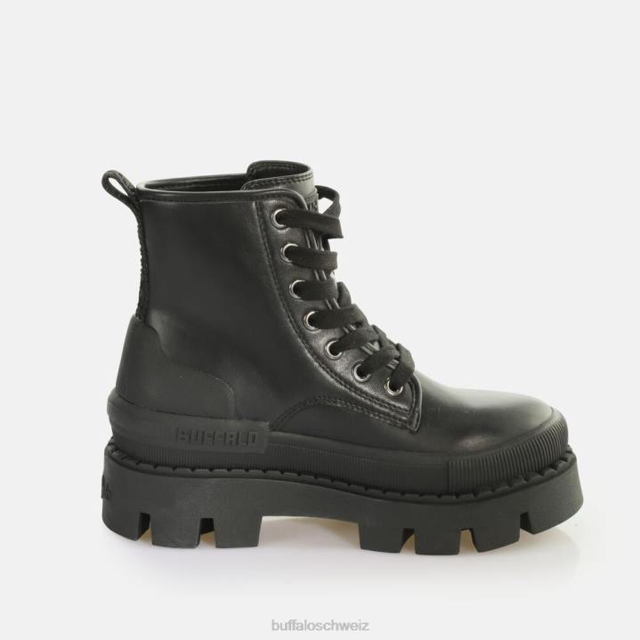 Buffalo Raven Schnür-Hi-Stiefelette vegan 846Z898 Schwarz|Stiefel