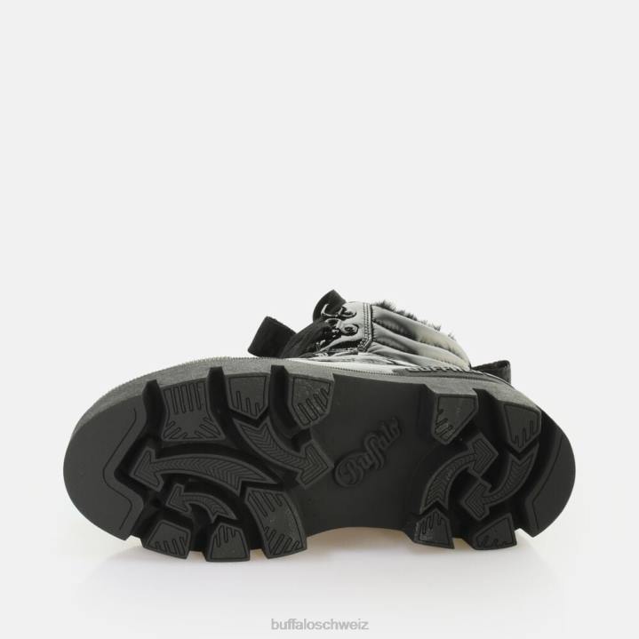 Buffalo Raven Snow Laceup Mid Ankle Boot vegan 846Z304 Schwarz|Stiefel