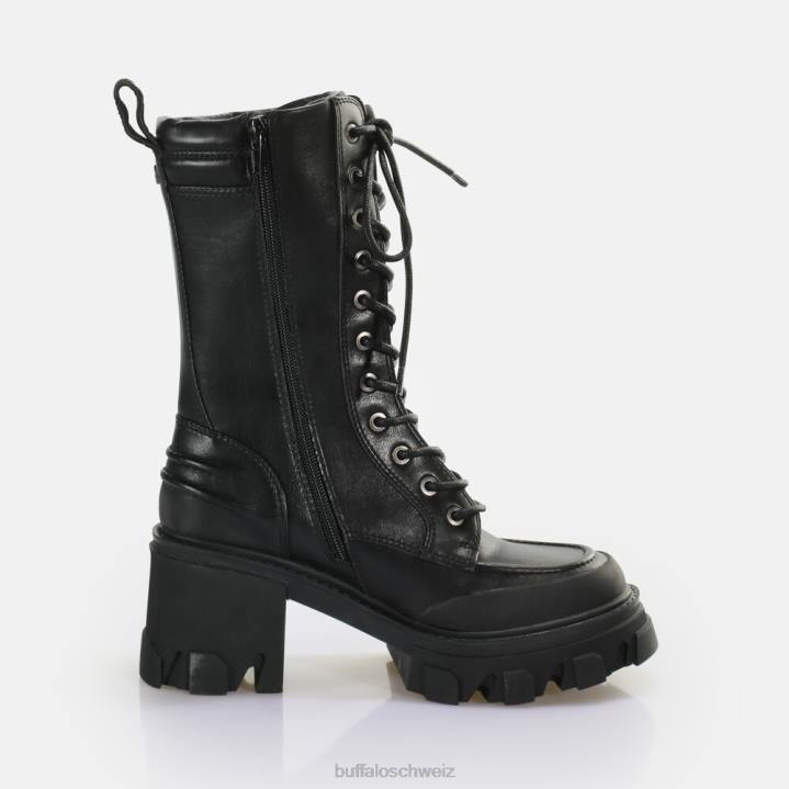 Buffalo Riot Lace Hi Stiefeletten vegan 846Z821 Schwarz|Stiefel
