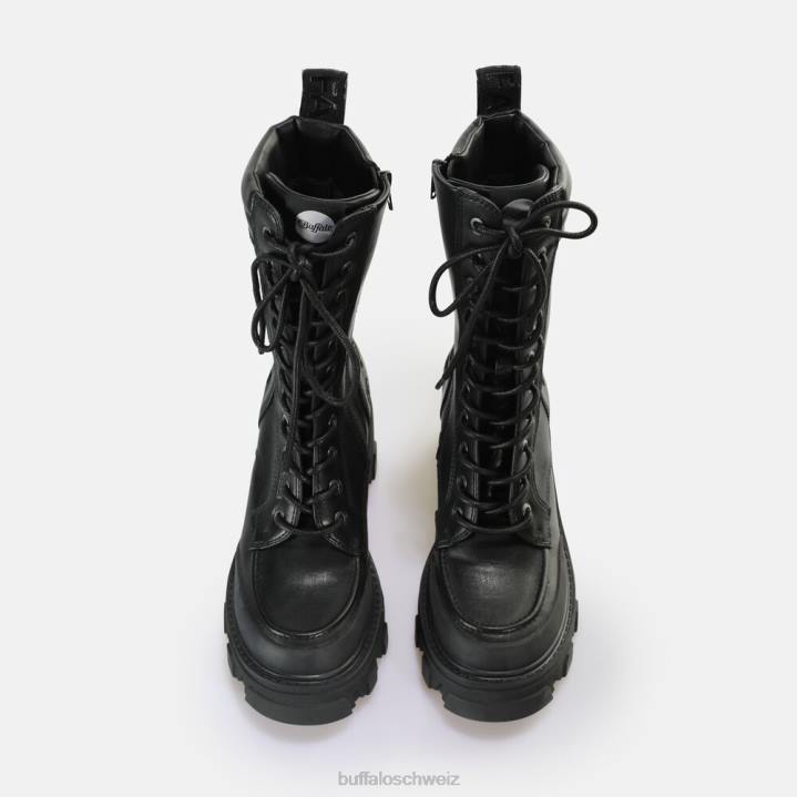 Buffalo Riot Lace Hi Stiefeletten vegan 846Z821 Schwarz|Stiefel