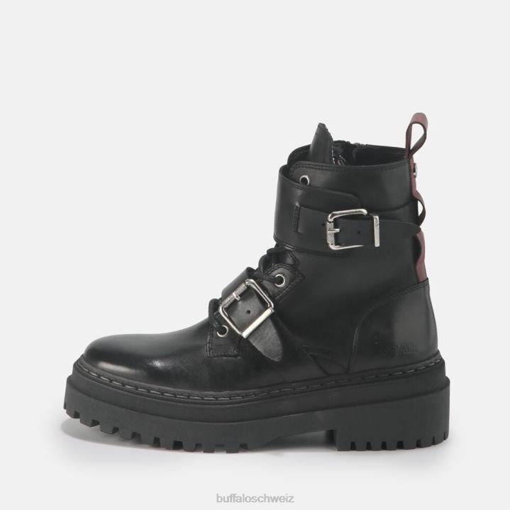 Buffalo Sari-Stiefelette aus Kalbsleder 846Z706 Schwarz|Stiefel