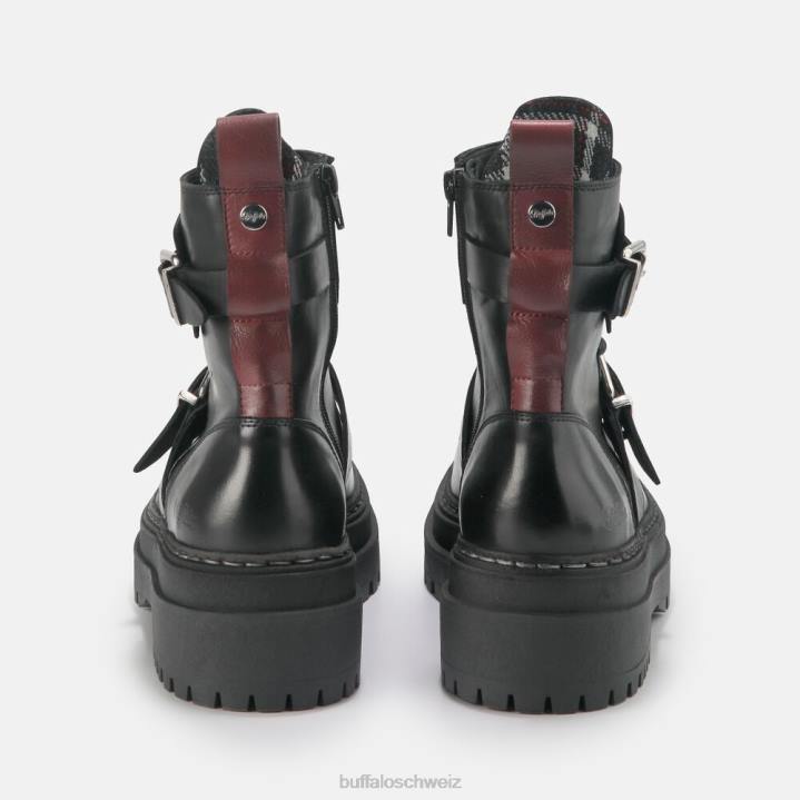 Buffalo Sari-Stiefelette aus Kalbsleder 846Z706 Schwarz|Stiefel