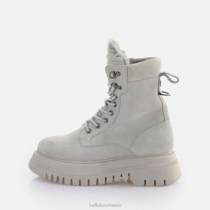 Buffalo Schattenhohe, warme Stiefeletten zum Schnüren 846Z137 grau|Stiefel