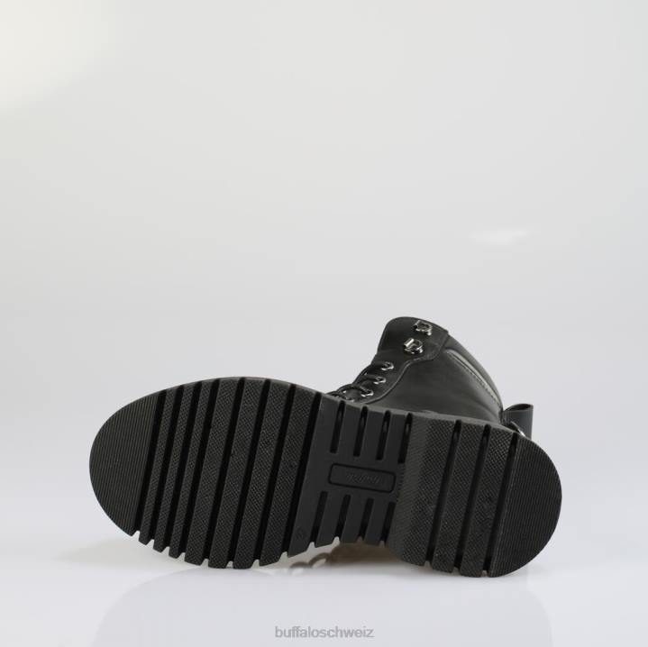 Buffalo Schattenhohe, warme Stiefeletten zum Schnüren 846Z508 Schwarz|Stiefel