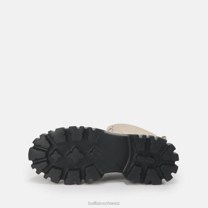 Buffalo Selen Stiefeletten flach vegan 846Z521 Creme|Stiefel