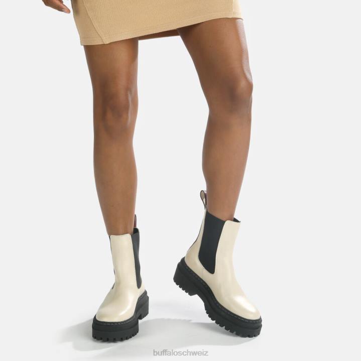 Buffalo Serena Stiefeletten aus Kalbsleder 846Z901 Beige|Stiefel