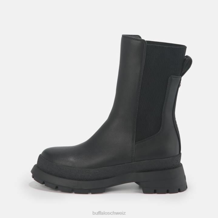 Buffalo Shari Bootie flach vegan 846Z639 Schwarz|Stiefel