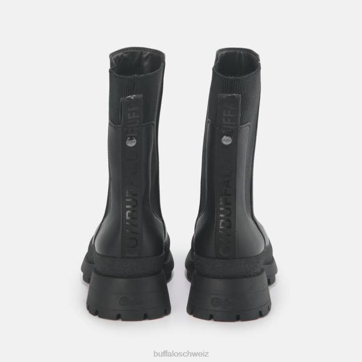Buffalo Shari Bootie flach vegan 846Z639 Schwarz|Stiefel