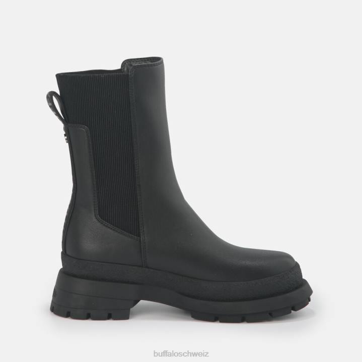 Buffalo Shari Bootie flach vegan 846Z639 Schwarz|Stiefel