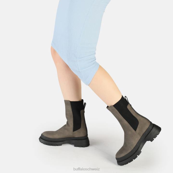 Buffalo Shari-Stiefelette vegan 846Z716 Taupe|Stiefel
