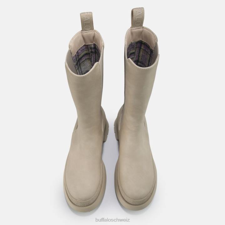 Buffalo Sveja Bootie flach vegan 846Z695 Creme|Stiefel