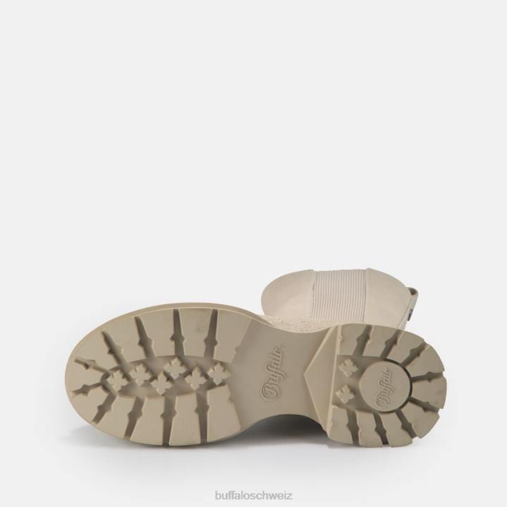 Buffalo Sveja Bootie flach vegan 846Z695 Creme|Stiefel
