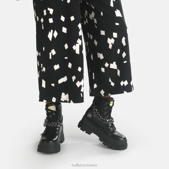 Buffalo aspha Kettenstiefelette vegan 846Z430 Schwarz|Stiefel