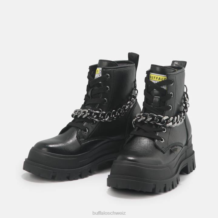 Buffalo aspha Kettenstiefelette vegan 846Z430 Schwarz|Stiefel