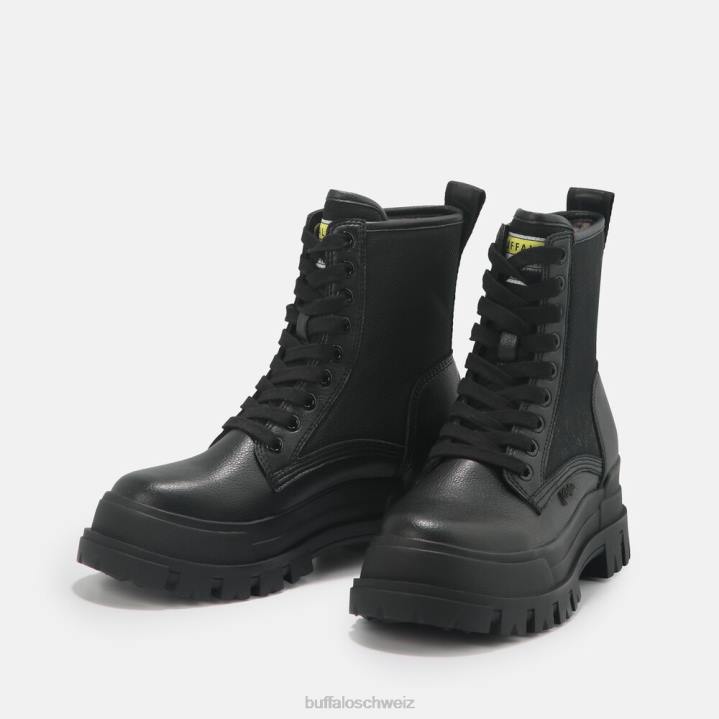 Buffalo aspha com2 Stiefeletten vegan 846Z190 Schwarz|Stiefel