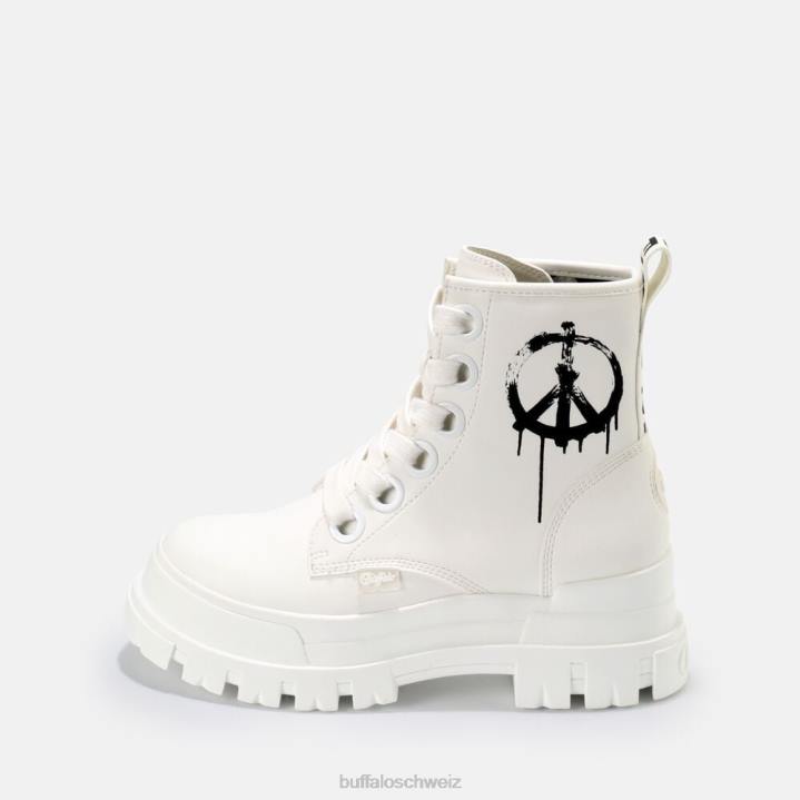 Buffalo aspha rld Stiefeletten 846Z696 weiß schwarz|Stiefel