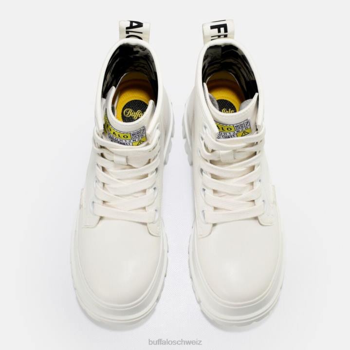 Buffalo aspha rld Stiefeletten 846Z696 weiß schwarz|Stiefel