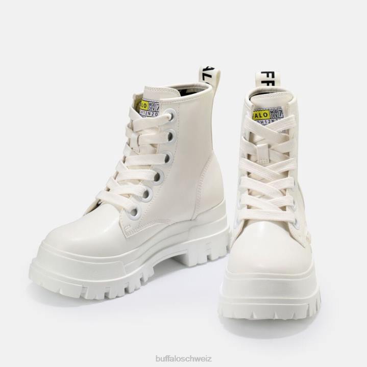 Buffalo aspha rld Stiefeletten 846Z696 weiß schwarz|Stiefel